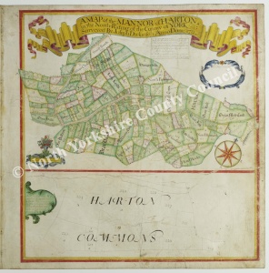 Historic map of Harton 1713